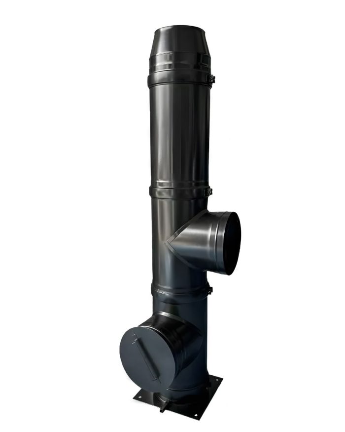 Coș de fum profesional - Kaminhorn NERO 90G / bază 0 - imagine 1