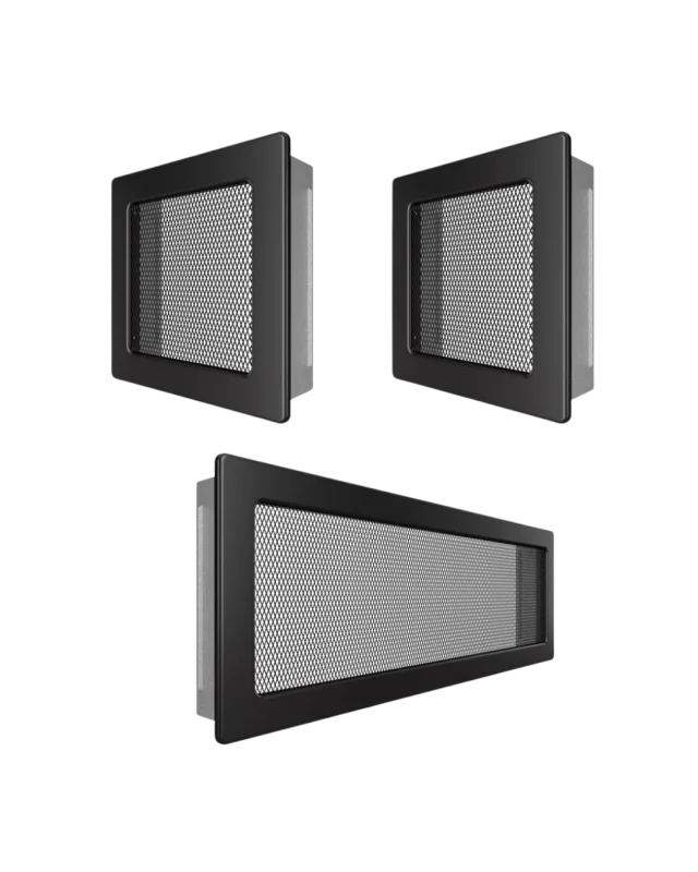 Set Grile Superior ventilatie - convectie semineu, 2 x 17x17 cm, 1 x 17x49 cm
