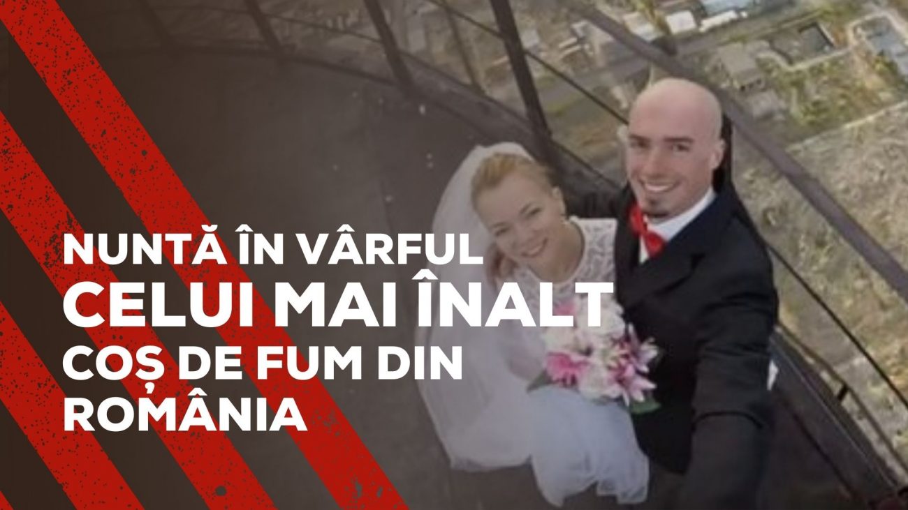 Nunta in varful CELUI MAI INALT COS DE FUM din Romania