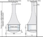 Șemineu suspendat JC Bordelet Zelia 908 wall-mounted - imagine 5
