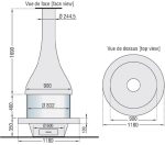Șemineu suspendat JC Bordelet Alexia 995 Central - imagine 4