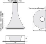 Șemineu Suspendat JC Bordelet EVA 992 GIRAFFE - imagine 3