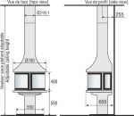 Șemineu suspendat JC Bordelet LEA 998 wall-mounted - imagine 5
