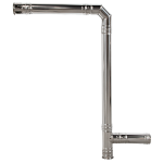 Kit cos inox, pentru centrale peleti, D 120 mm