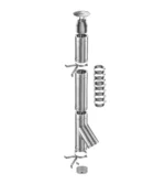 Coș de fum profesional dublu perete- Practic INOX - Înălțime 5m, diametru interior 180 mm, racord 45, suspendat
