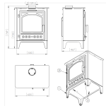 Sobă pe lemne VDB MARTINA 8 KW - imagine 2