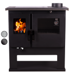 Sobă de gătit pe lemne Verso CS Inox Ceramic – 7,7 kW