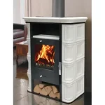 Soba pe lemne Domofire BERN I, 6 kW, crem-maro, teracota