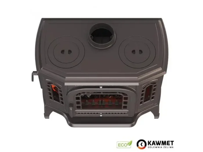 Soba pe lemne KAWMET P7, cu plita pentru gatit, 10.5 kW, LB ECO - Stanga - imagine 3