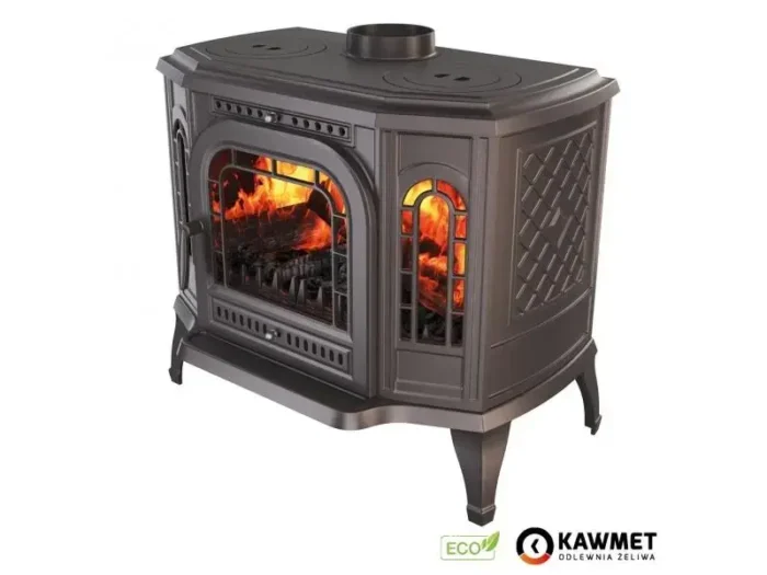 Soba pe lemne KAWMET P7, cu plita pentru gatit, 10.5 kW, LB ECO - Stanga - imagine 4