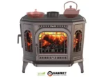 Soba pe lemne KAWMET P7, cu plita pentru gatit, 10.5 kW, LB ECO - Stanga