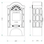 Soba pe lemne Domofire BENEDETTO II, 6 kW, crem - imagine 2